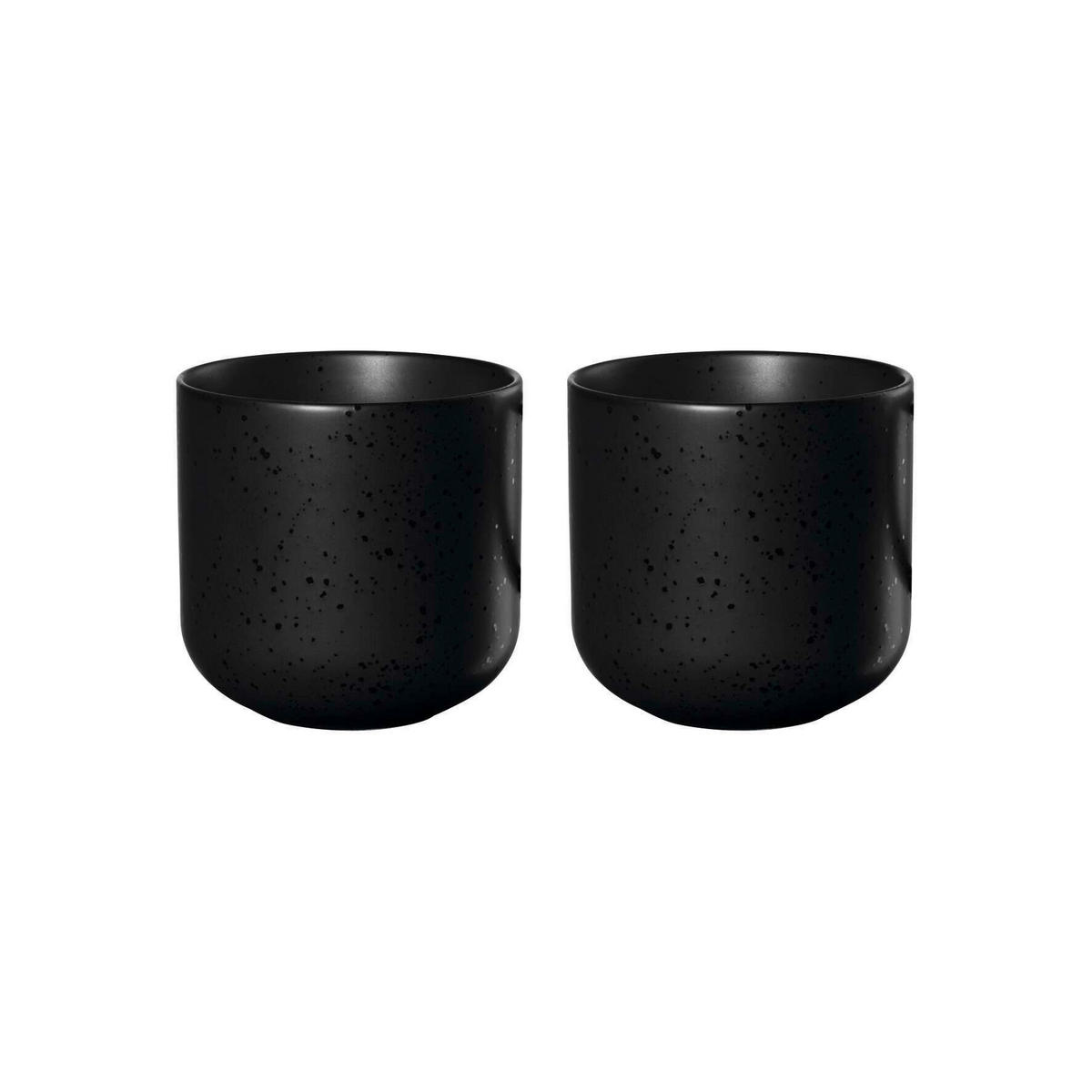 TEETASSE 2ER SET COPPA KURO 200 ml   - Schwarz, Design, Keramik (7,5/7,5cm) - ASA