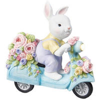 DEKOR NYÚL - lila/sárga, Lifestyle, műanyag (20/8,4/21cm)