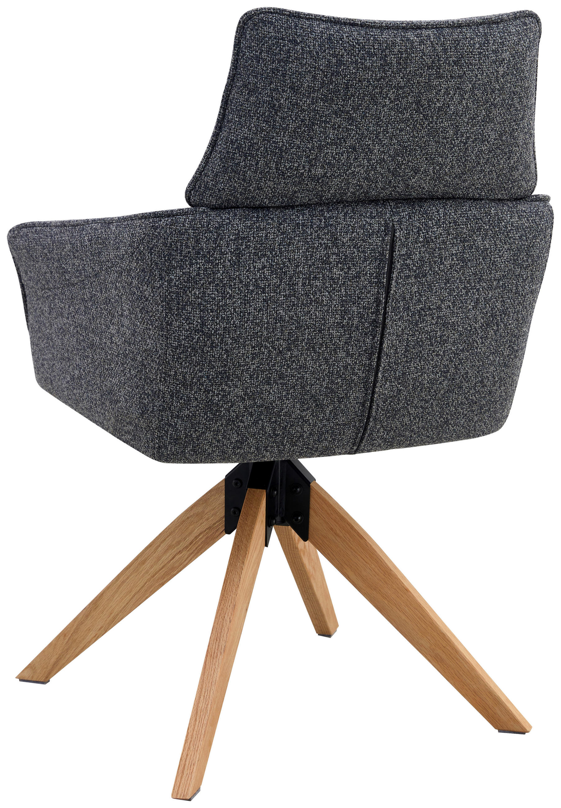 ARMLEHNSTUHL  in Eisen Webstoff  - Anthrazit/Naturfarben, KONVENTIONELL, Holz/Textil (60/94/67cm) - Livetastic