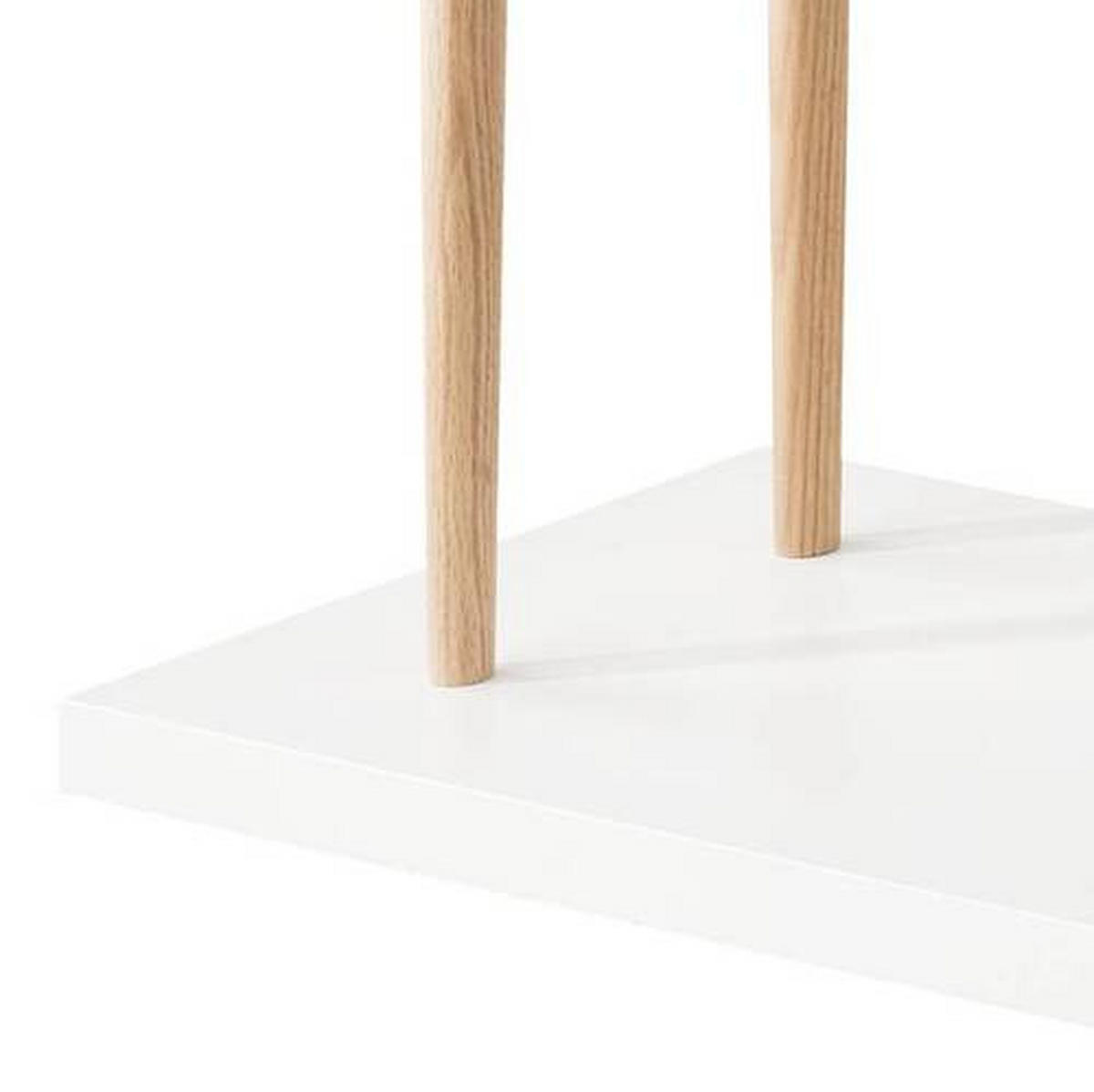 REGAL Eiche furniert Weiß, Eichefarben  - Eichefarben/Weiß, Design, Holz/Holzwerkstoff (160/168/39cm) - MID.YOU