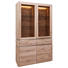 VITRINE Wildeiche massiv Eichefarben - Eichefarben, Design, Glas/Holz (124/199/40cm) - VENDA