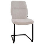 SCHWINGSTUHL  in Eisen Mikrofaser  - Beige/Schwarz, Design, Textil/Metall (45/91/62cm) - Xora