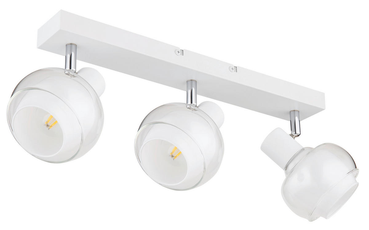 STRAHLER 41/10,5/13,5 cm   - Klar/Chromfarben, Design, Glas/Metall (41/10,5/13,5cm) - Globo