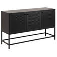SIDEBOARD Newcastle 125/75/40 cm  - Schwarz, Design, Metall (125/75/40cm) - Ambia Home