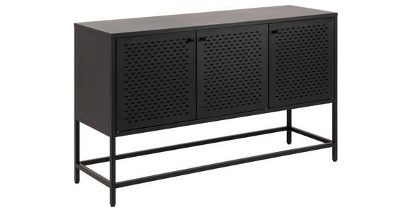 SIDEBOARD Newcastle 125/75/40 cm  - Schwarz, Design, Metall (125/75/40cm) - Ambia Home
