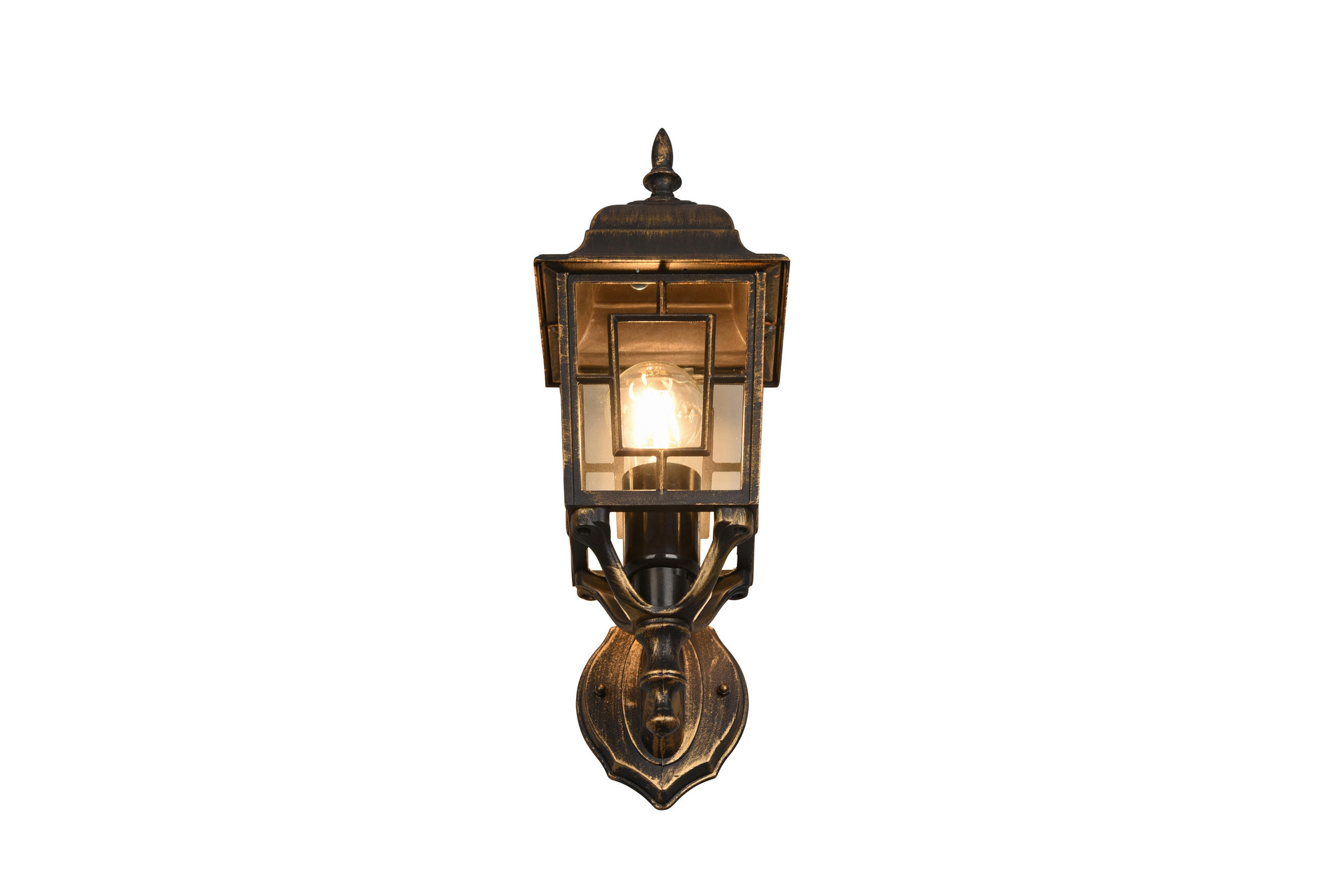 AUSSENWANDLEUCHTE - Rostfarben/Transparent, Konventionell, Glas/Metall (15/19,5/41,5cm) - Trio Leuchten