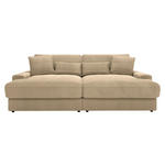 BIGSOFA in Cord Beige  - Beige/Schwarz, MODERN, Kunststoff/Textil (230/85/190cm) - Carryhome