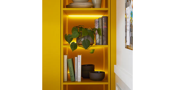 EINBAUKÜCHE - Currygelb, Design, Holzwerkstoff - Novel