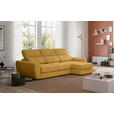 ECKSOFA Senfgelb Mikrofaser  - Senfgelb/Schwarz, KONVENTIONELL, Kunststoff/Textil (285/177cm) - Carryhome