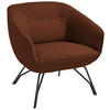 COCKTAILSESSEL - Hellbraun/Anthrazit, Design, Leder/Metall (76/80/73cm) - Joop!