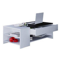 COUCHTISCH in Holzwerkstoff 100/50/35 cm  - Weiss/Schwarz, Basics, Holzwerkstoff (100/50/35cm) - MID.YOU