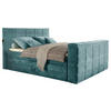 BOXSPRING-ÁGY 180/200 cm  olajkék  - olajkék, Konventionell, textil (180/200cm) - Carryhome