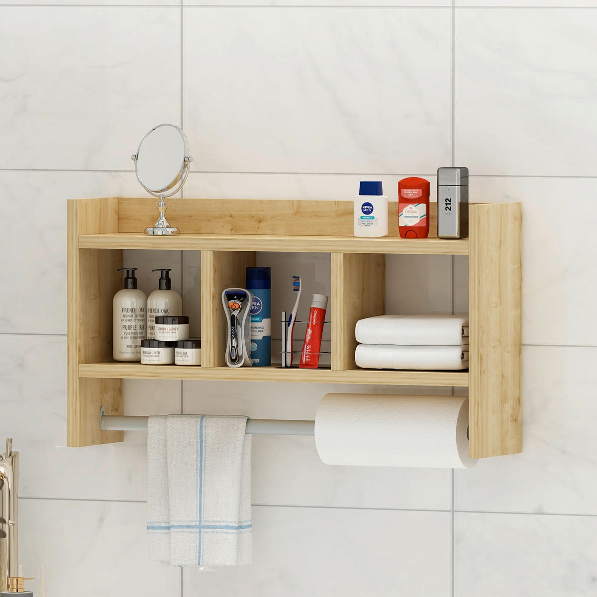 KÖKSHYLLA 64/35/15 cm  i ekfärgad  - ekfärgad, Design, trämaterial (64/35/15cm) - Livetastic