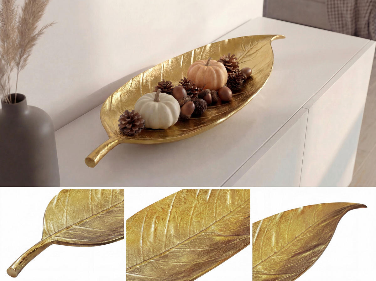 DEKOSCHALE - Goldfarben, Design, Metall (61/4/18cm) - Livetastic