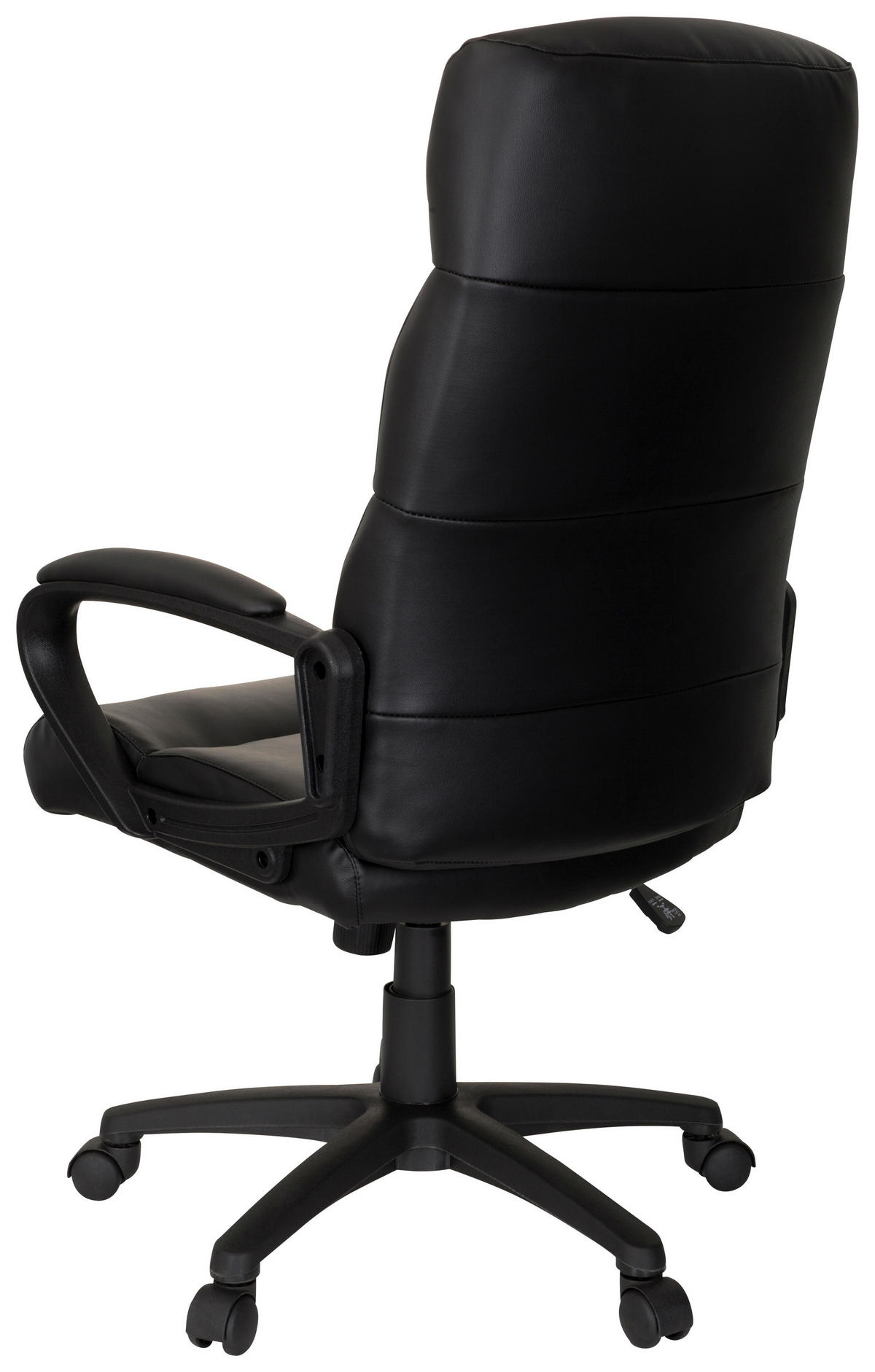 KANCELÁŘSKÉ KŘESLO, vzhled kůže, černá - černá, Moderní, textil/plast (61/119/65cm) - MID.YOU