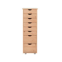 KOMMODE GENOVA, 34/102/39 cm, 8 Schublade(n)  - Silberfarben/Naturfarben, Design, Holz/Kunststoff (34/102/39cm) - Livetastic