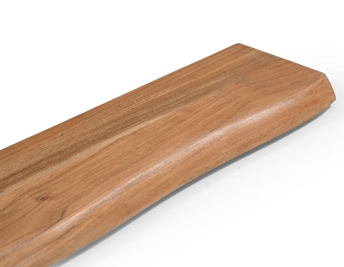 WANDBOARD Holz, Metall Akazie vollmassiv Naturfarben  - Naturfarben, Design, Holz/Metall (140/3,5/20cm) - Livetastic