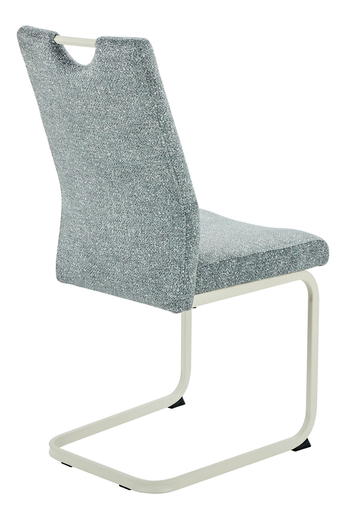 SCHWINGSTUHL-SET 4 Stück  in Stahl Webstoff, Mikrofaser  - Creme/Mintgrün, MODERN, Textil/Metall (45/98/59cm) - P & B