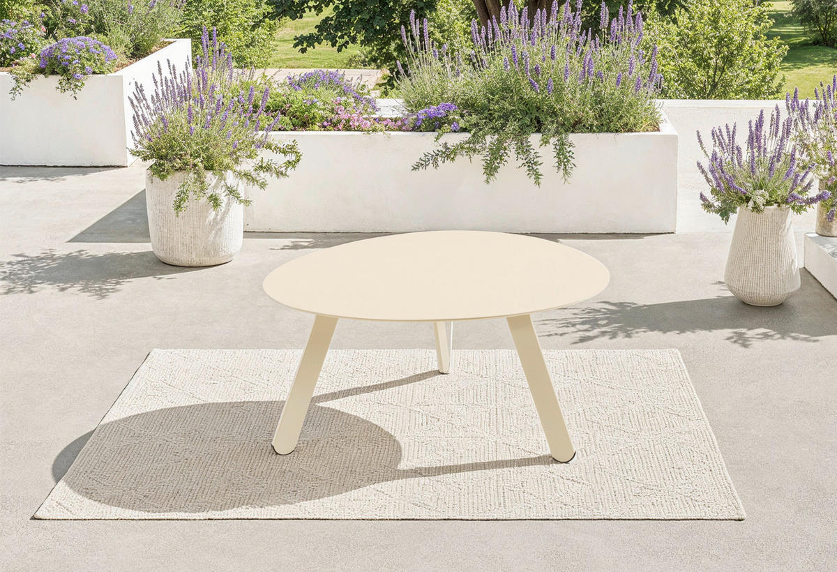 LOUNGETISCH  - Creme, MODERN, Metall (74/60/35cm) - Ambia Garden