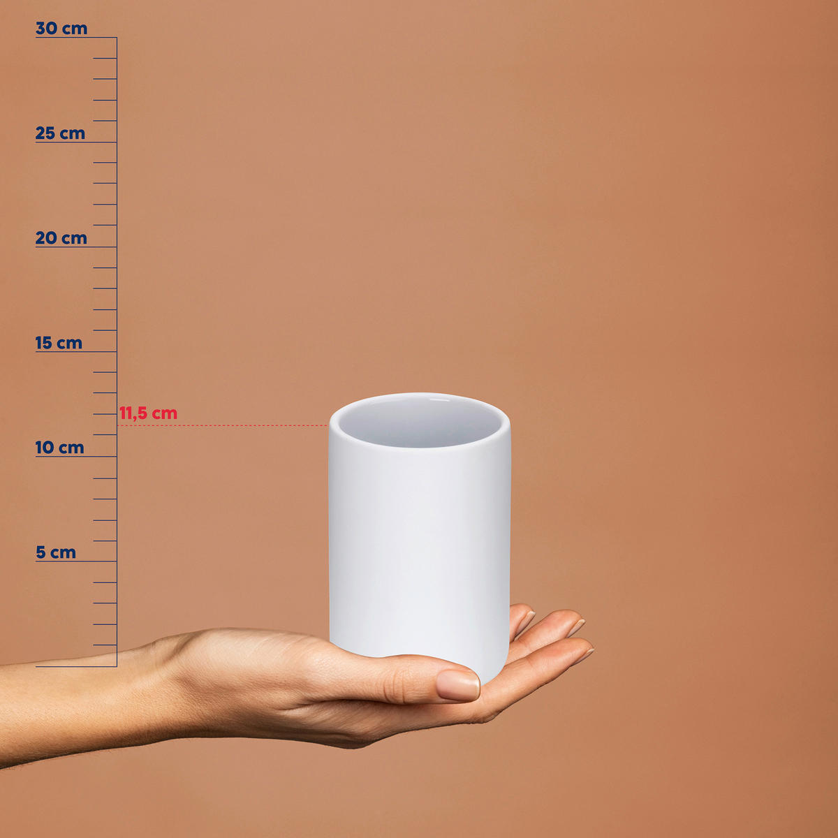 ZAHNPUTZBECHER Sana  - Beige, Basics, Keramik (8/11,5cm) - Kela