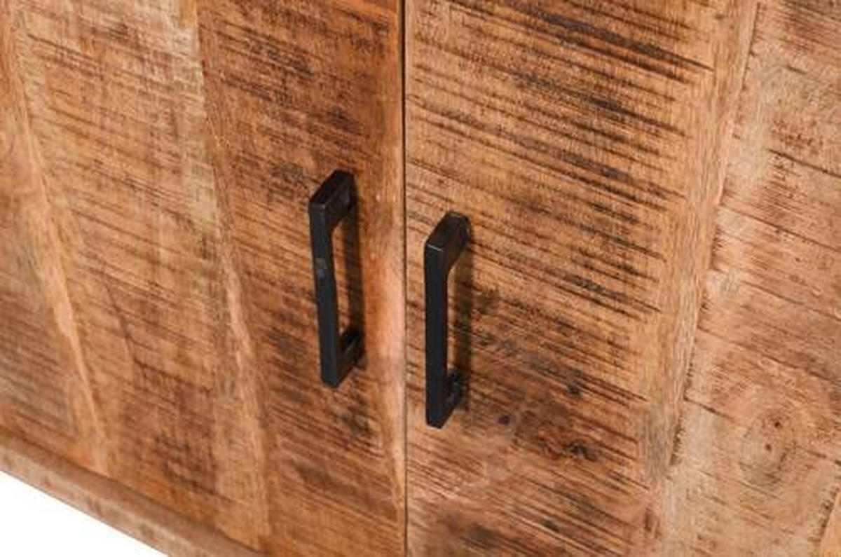 COMODĂ 145/87/40 cm  - culoare natur/negru, Natur, metal/lemn (145/87/40cm) - MID.YOU