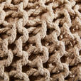 POUF Textilgeflecht Uni Grau 55/55/35 cm  - Beige/Grau, Trend, Textil (55/55/35cm) - Linea Natura