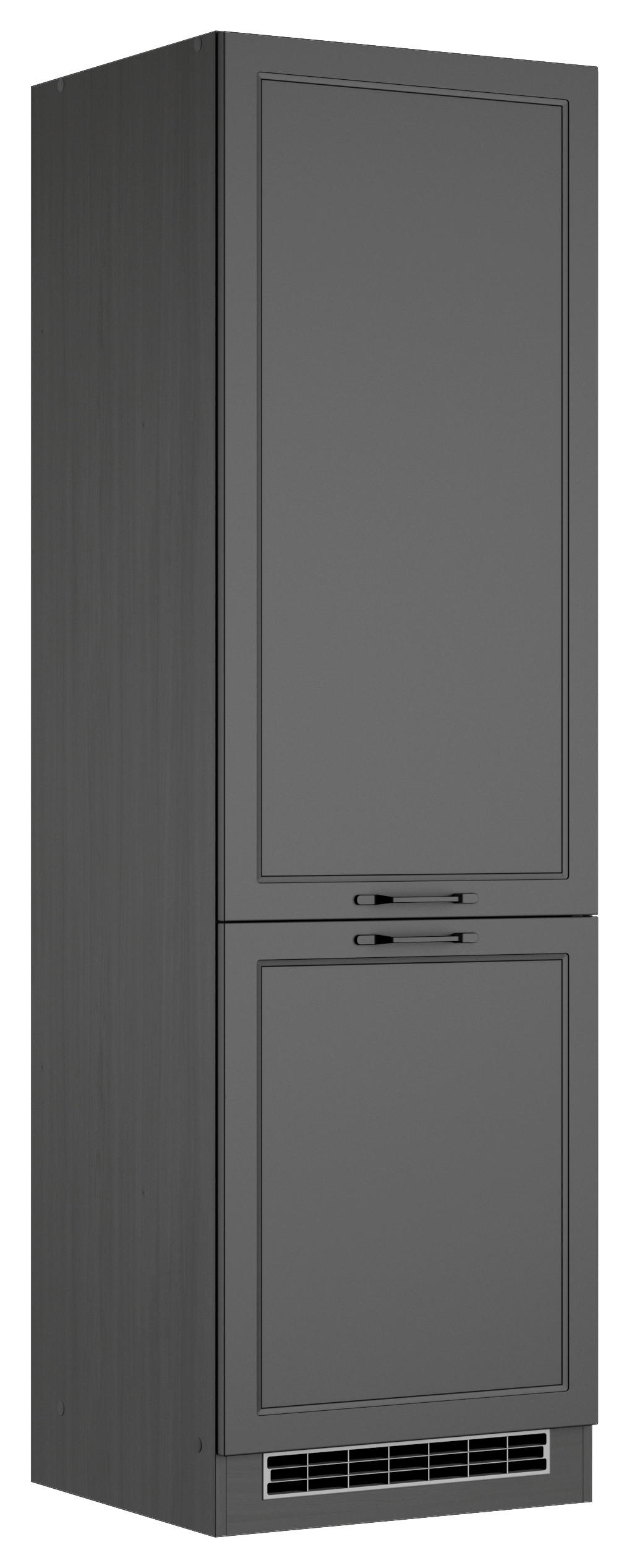GERÄTEUMBAUSCHRANK 60/200/60 cm  in Grau  - Schwarz/Grau, LIFESTYLE, Holzwerkstoff/Metall (60/200/60cm) - Held