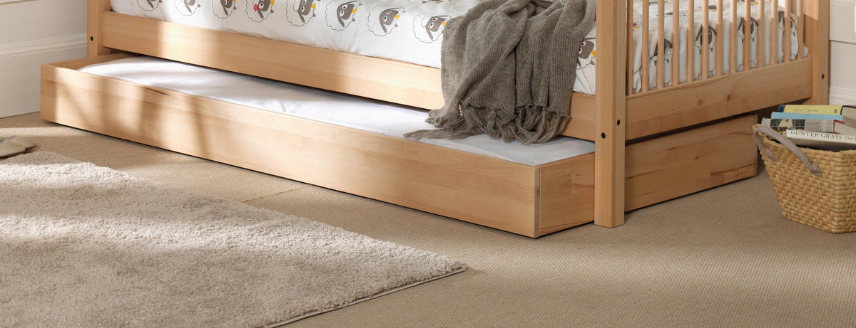BETTSCHUBKASTEN  in Buchefarben  - Buchefarben, MODERN, Holz/Kunststoff (90/190cm) - Vipack