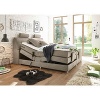 BOXSPRING-ÁGY 180/200 cm  homokszínű  - ezüstszínű/homokszínű, Modern, műanyag/faalapú anyag (180/200cm) - MID.YOU