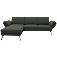 ECKSOFA  in Flachgewebe Grün  175-224/255-365 cm  - Schwarz/Grün, Design, Textil/Metall (175-224/255-365cm) - Dieter Knoll