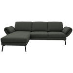 ECKSOFA  in Flachgewebe Grün  175-224/255-365 cm  - Schwarz/Grün, Design, Textil/Metall (175-224/255-365cm) - Dieter Knoll