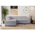 ECKSOFA  in Flachgewebe Grau  - Schwarz/Grau, KONVENTIONELL, Kunststoff/Textil (220/266cm) - Carryhome