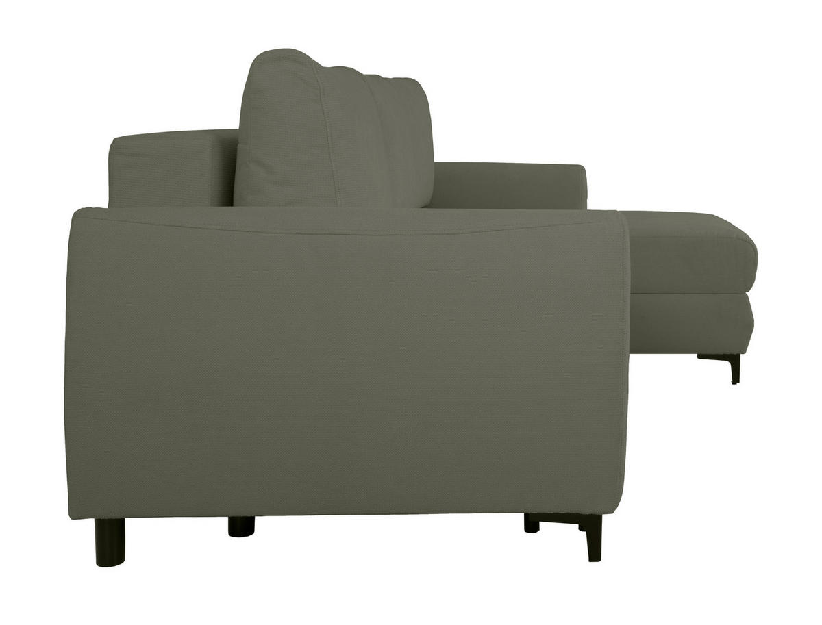 ECKSOFA Moli Grün Mikrofaser  - Schwarz/Grün, Design, Textil/Metall (236/148cm) - MID.YOU