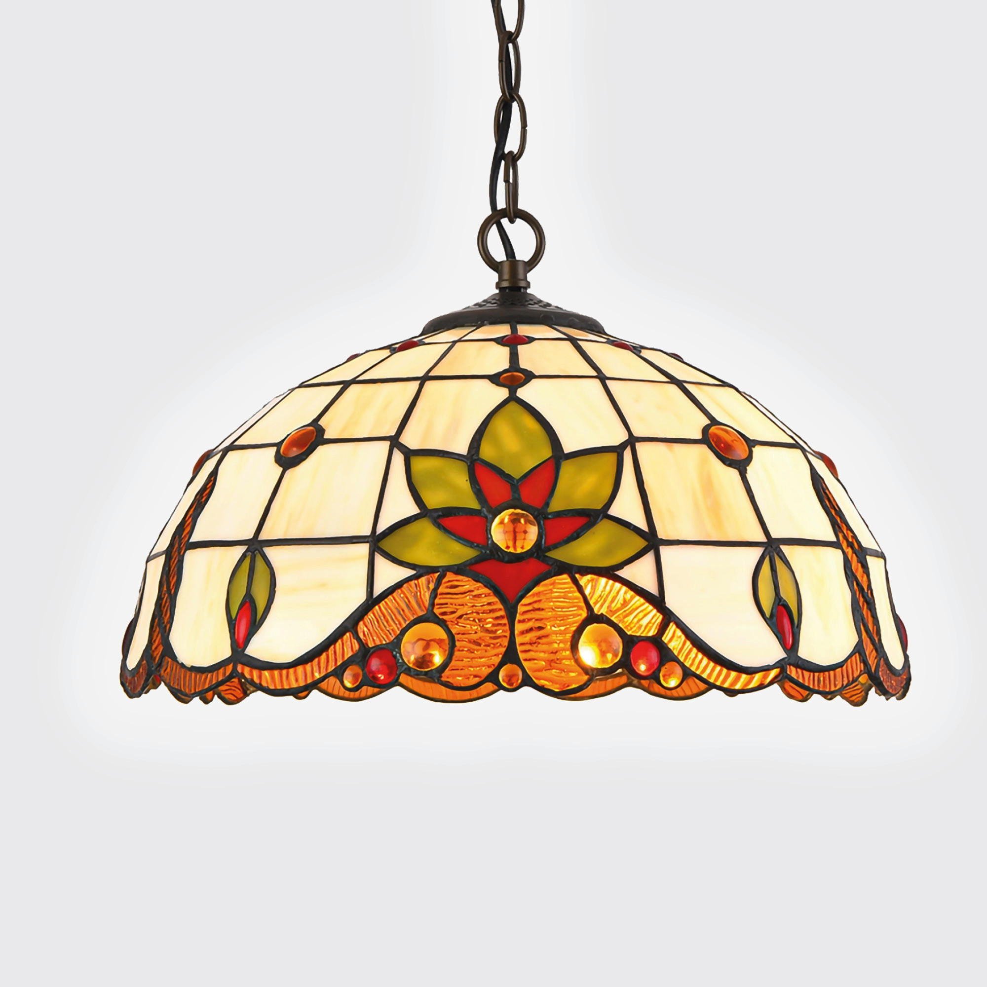 FÜGGŐLÁMPA 40.5/210/40.5 cm  - többszínű, Basics, Üveg (40.5/210/40.5cm)