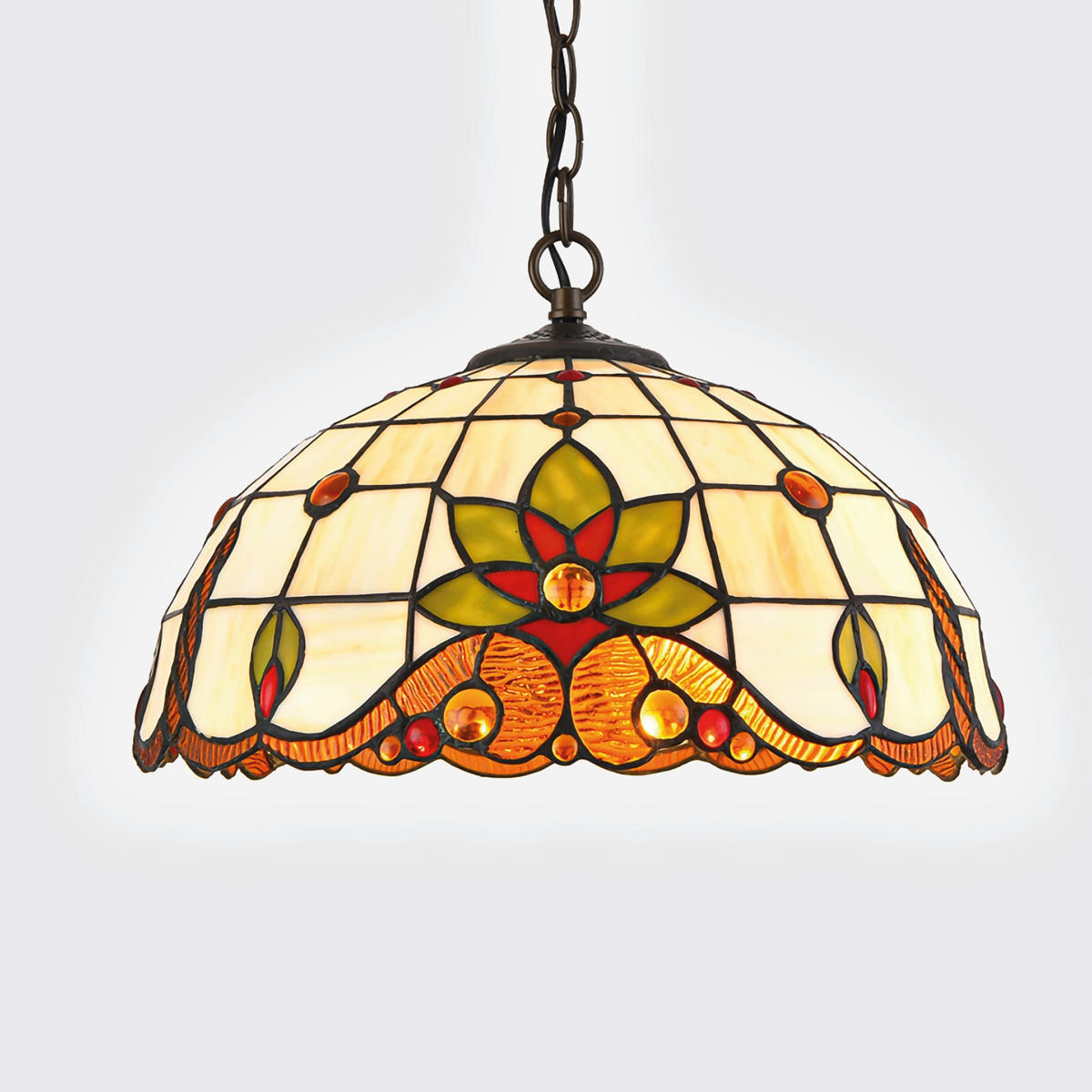 FÜGGŐLÁMPA 40.5/210/40.5 cm  - többszínű, Basics, Üveg (40.5/210/40.5cm)