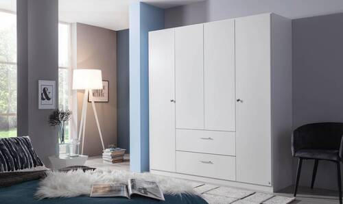 DREHTÜRENSCHRANK  in Weiß  - Weiß, Basics, Holzwerkstoff (181/197/54cm) - Xora