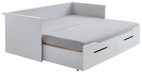 AUSZIEHBETT 90/180/200 cm in Weiß - Weiß, KONVENTIONELL, Holz/Holzwerkstoff (90/180/200cm) - Carryhome