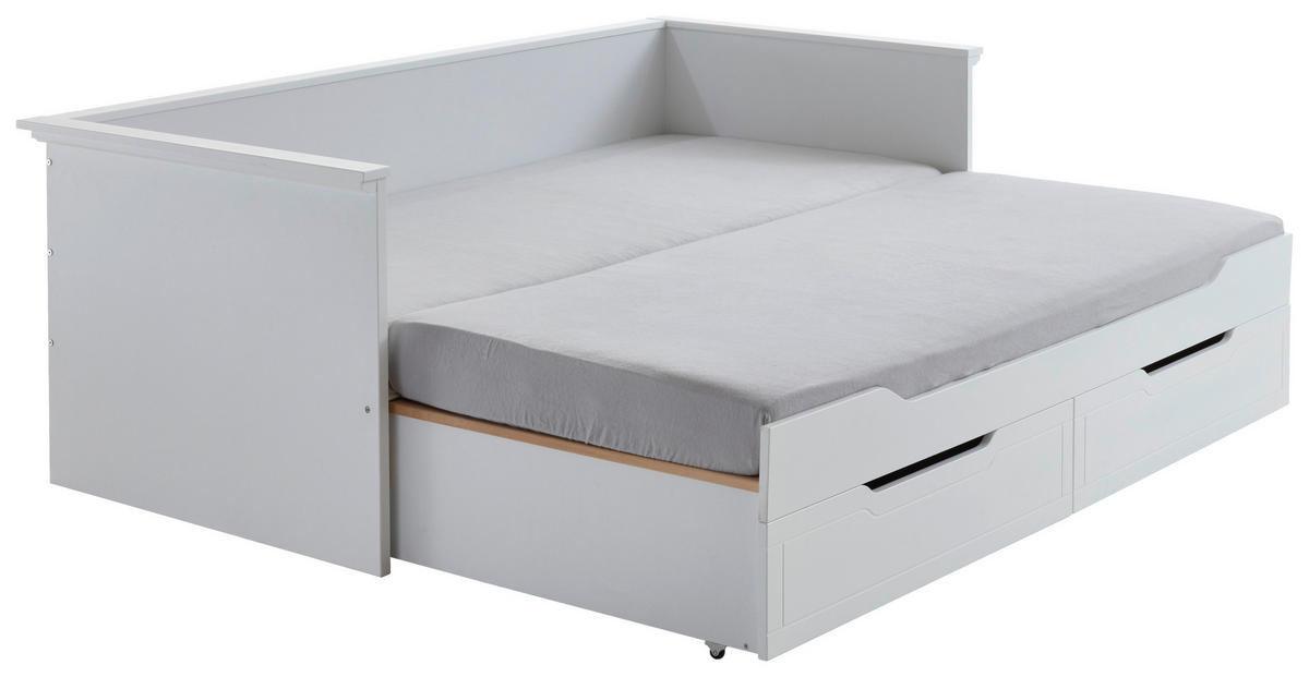 PAT EXTENSIBIL in alb  - alb, Konventionell, plastic/lemn (90/180/200cm) - Carryhome