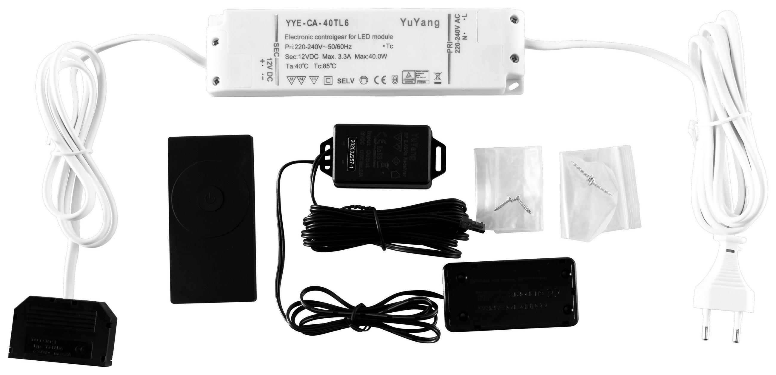 Set za daljinsko vodenje - alb/negru, Modern, plastic/metal - Hom`in