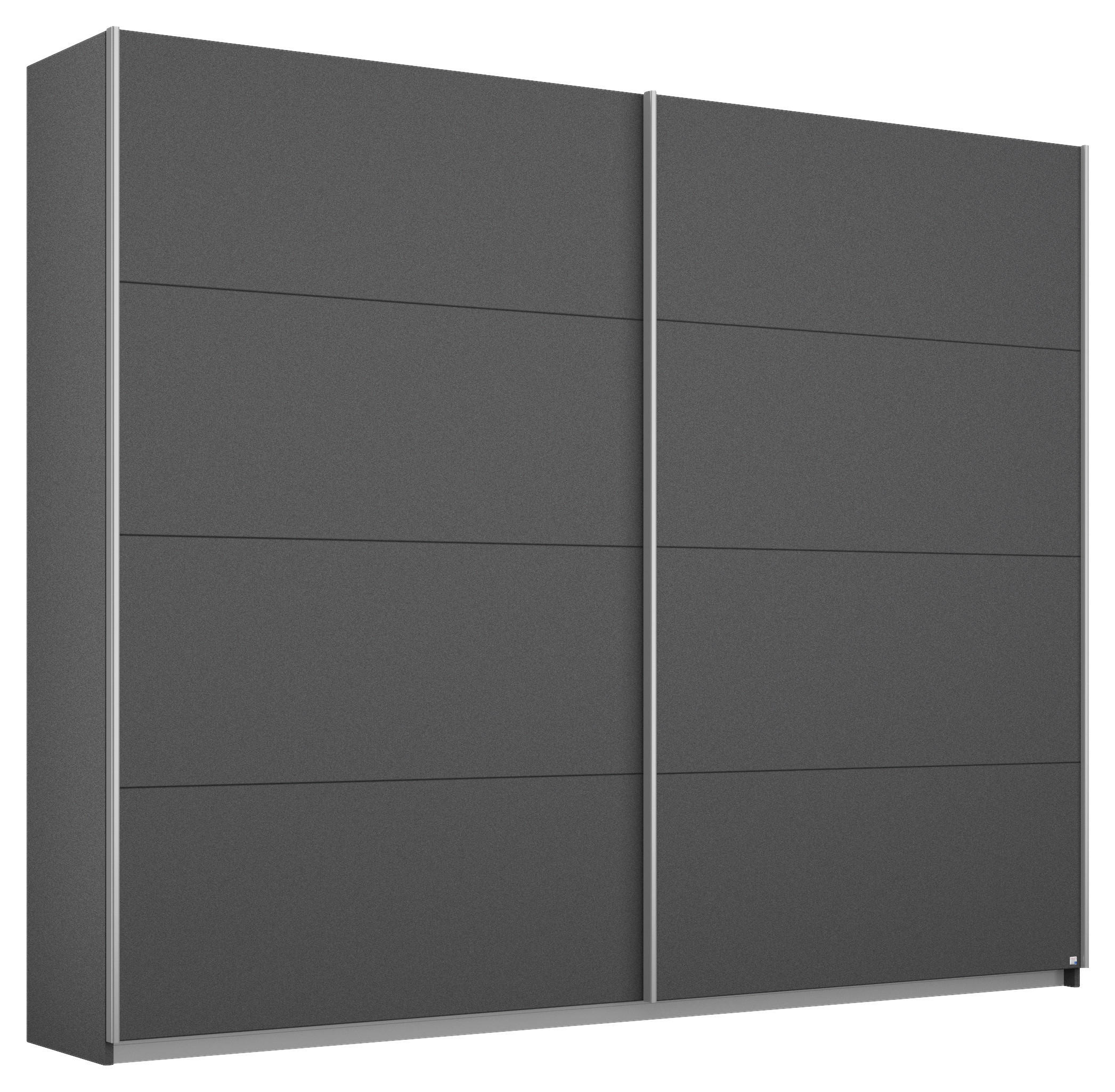 Schwebetürenschrank 226cm Belluno, Grau Metallic