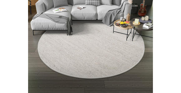 HANDWEBTEPPICH 200/200 cm Helsinki Silberfarben  - Silberfarben, Basics, Textil (200/200cm) - Linea Natura