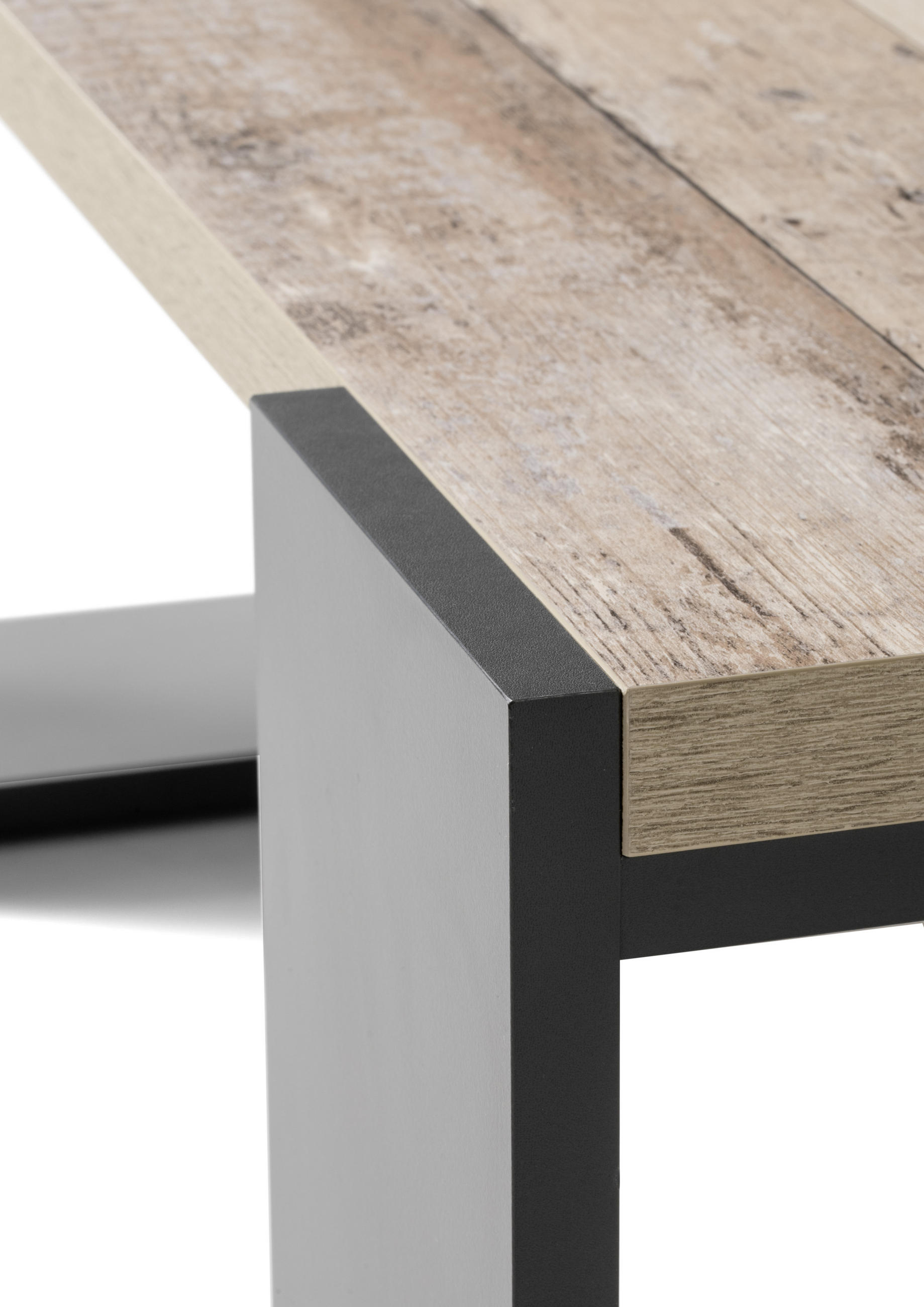 MĂSUȚĂ DE CAFEA material pe bază de lemn 108/60/40 cm   - culoare natur/gri, Konventionell, material pe bază de lemn (108/60/40cm) - Hom`in