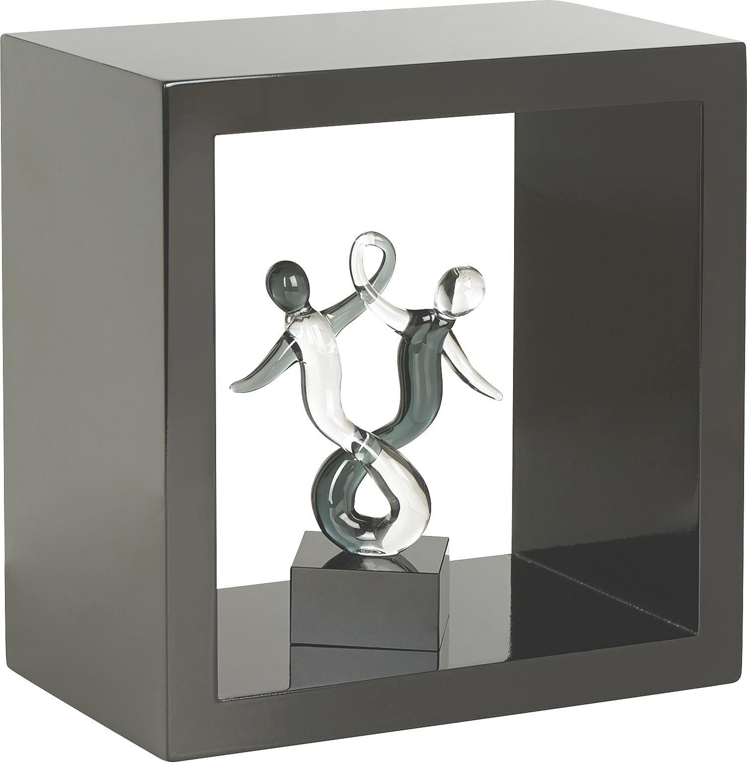 Wandboard in 23/23/10 cm Schwarz