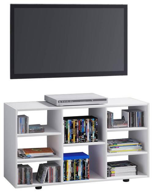TV-BÄNK 114/60/40 cm  - vit/svart, Modern, trämaterial/plast (114/60/40cm) - MID.YOU
