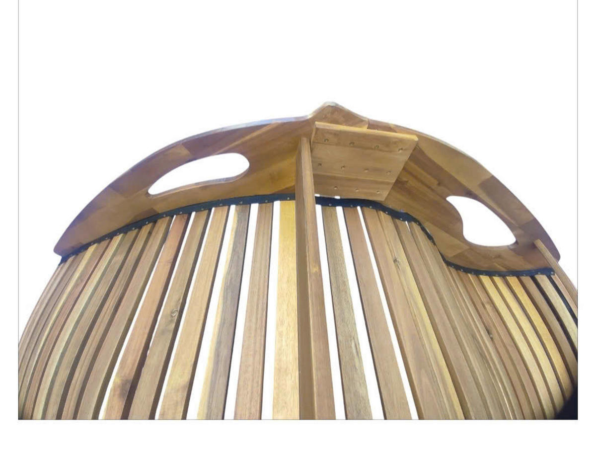 SCHAUKELLIEGE  - Akaziefarben, Basics, Holz (156/120/72cm)