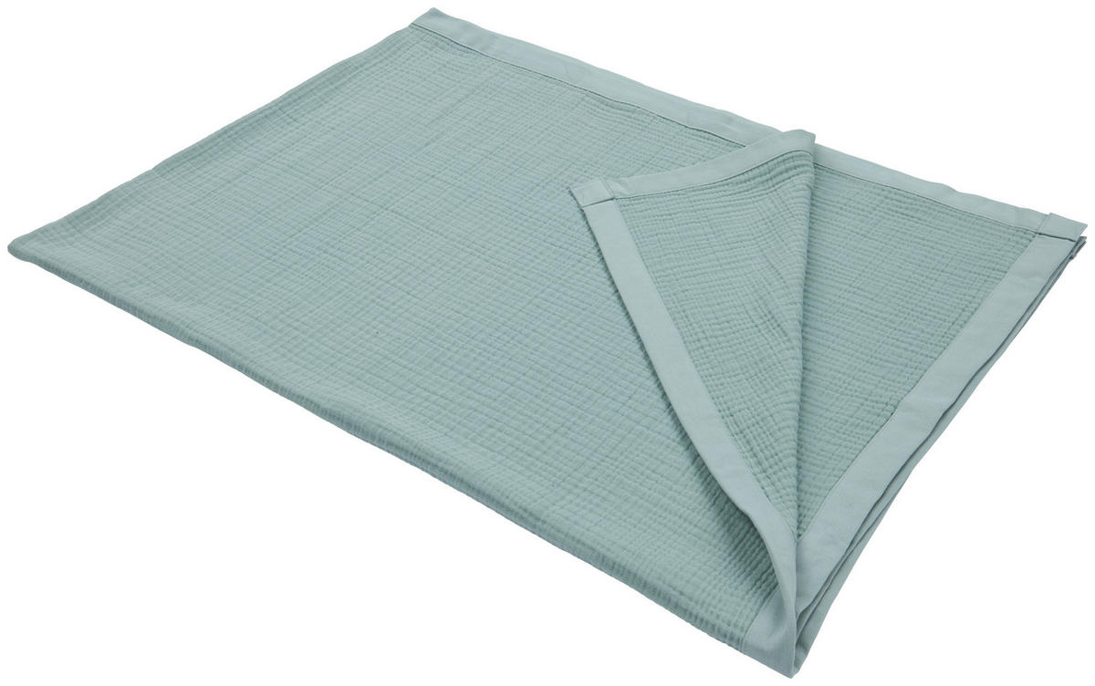 WOHNDECKE 130/180 cm  - Salbeigrün, KONVENTIONELL, Textil (130/180cm) - Novel