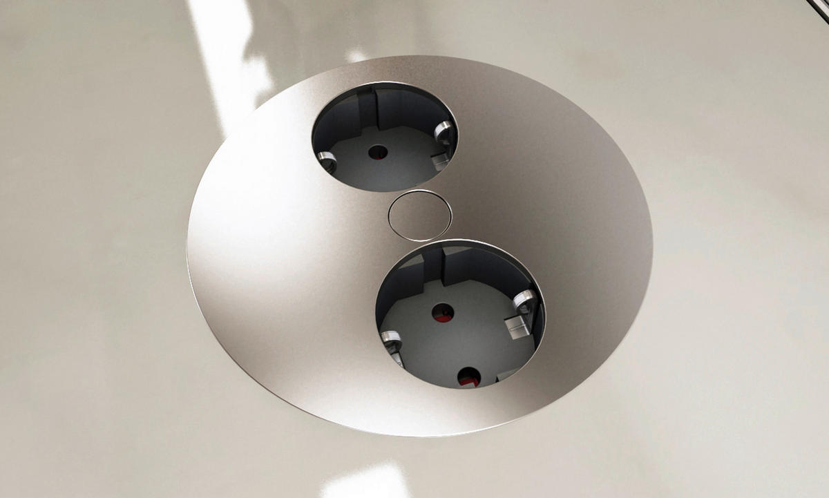 STECKDOSENELEMENT - Edelstahlfarben, Basics, Kunststoff (42,5/11,5/4cm) - HKT