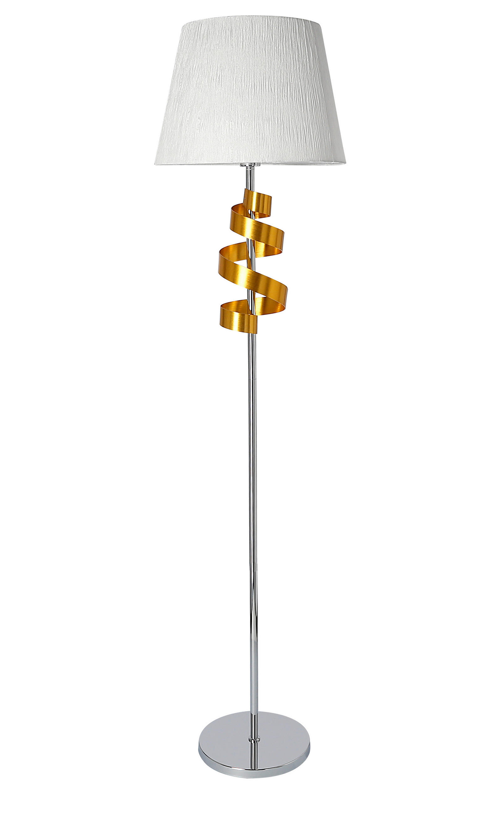 STEHLEUCHTE Denis 41/41/168 cm   - Chromfarben/Goldfarben, KONVENTIONELL, Kunststoff/Metall (41/41/168cm)