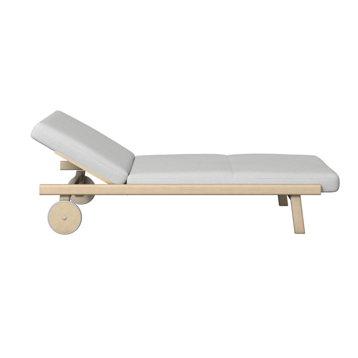 SONNENLIEGE 205/38,5/80 cm Esche  - Taupe/Sandfarben, ROMANTIK / LANDHAUS, Holz/Textil (205/38,5/80cm) - Dieter Knoll