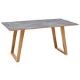 ESSTISCH in Holz, Kunststoff 200/100/76 cm  - Eichefarben/Grau, KONVENTIONELL, Holz/Kunststoff (200/100/76cm) - Dieter Knoll